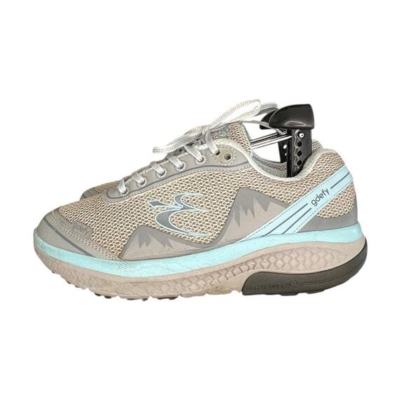 Gravity Defyer Mighty Walk 7.5 Gdefy TB9024FGU Pain Relief Grey Aqua Shoes - Picture 1 of 6